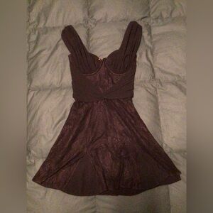 Oh Polly black lace mini dress